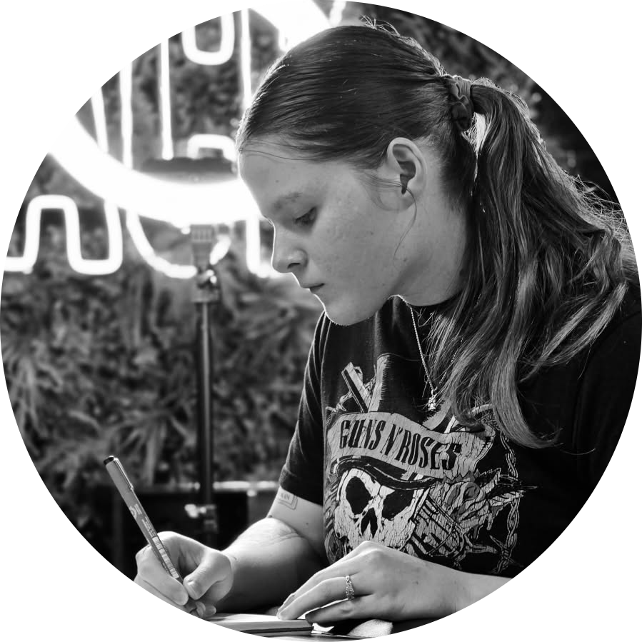 Realism tattoo Townsville artist working on portrait tattoo